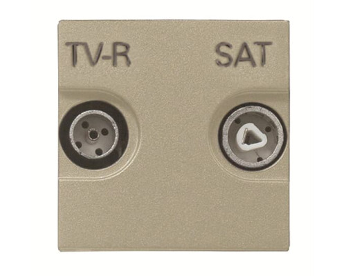 Кінцева TV-R SAT розетка ABB Zenit 2CLA225170N1901 N2251.7 CV (шампань)