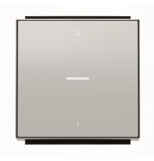Клавіша вимикача ABB серія Sky 2CLA850140A1301 8501.4 PL з лінзою 0/I срібло
