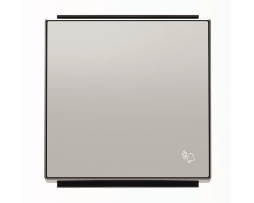 Клавіша вимикача ABB серія Sky 2CLA850400A1301 8504 PL із символом «Дзвінок» срібло