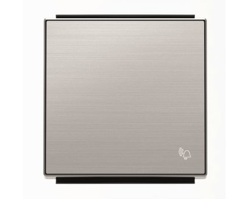 Клавіша вимикача ABB серія Sky 2CLA850400A1401 8504 AI із символом «Дзвінок» сталь