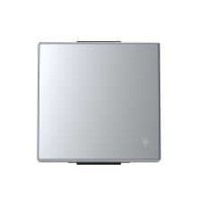 Клавіша вимикача ABB серія Sky 2CLA850420A1301 8504.2 PL із символом «Світло» срібло