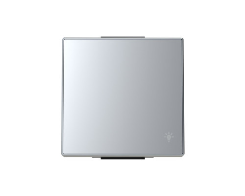 Клавіша вимикача ABB серія Sky 2CLA850420A1301 8504.2 PL із символом «Світло» срібло