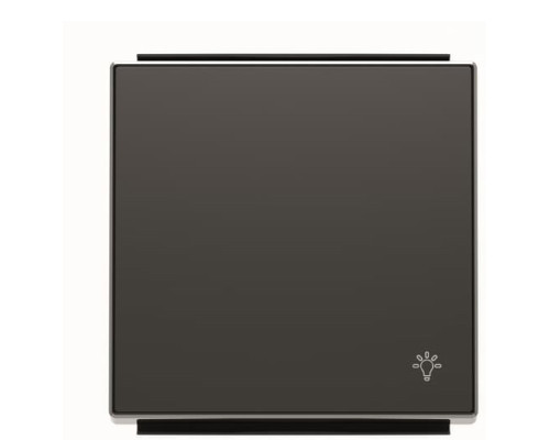 Клавіша вимикача ABB серія Sky 2CLA850420A1501 8504.2 NS із символом «Світло» чорний оксамит