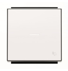 Клавіша вимикача ABB серія Sky 2CLA850430A1101 8504.3 BL із лінзою із символом «Дзвінок» білий