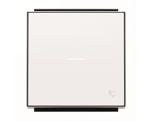 Клавіша вимикача ABB серія Sky 2CLA850430A1101 8504.3 BL із лінзою із символом «Дзвінок» білий