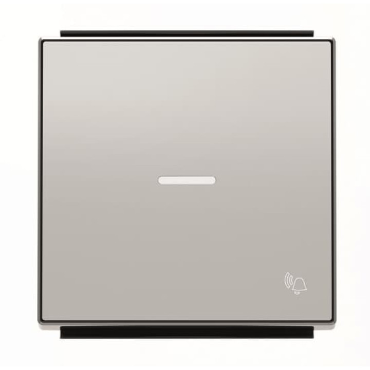 Клавіша вимикача ABB серія Sky 2CLA850430A1301 8504.3 PL із лінзою із символом «Дзвінок» срібло · ABB · uk/klavisha-vimikacha-abb-sky-2cla850430a1301-85043-pl-iz-linzoy