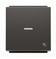 Клавіша вимикача ABB серія Sky 2CLA850430A1501 8504.3 NS із лінзою із символом «Дзвінок» чорний оксамит