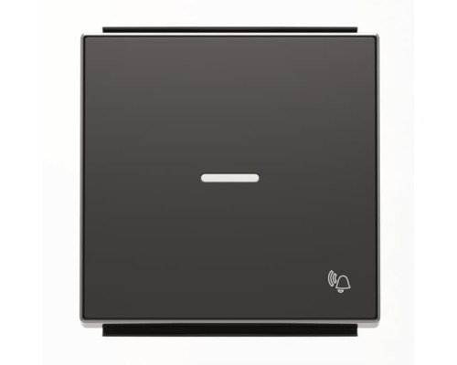 Клавіша вимикача ABB серія Sky 2CLA850430A1501 8504.3 NS із лінзою із символом «Дзвінок» чорний оксамит