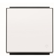 Клавіша вимикача ABB серія Sky 2CLA850440A1101 8504.4 BL із лінзою із символом «Світло» білий