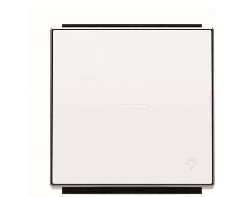 Клавіша вимикача ABB серія Sky 2CLA850440A1101 8504.4 BL із лінзою із символом «Світло» білий