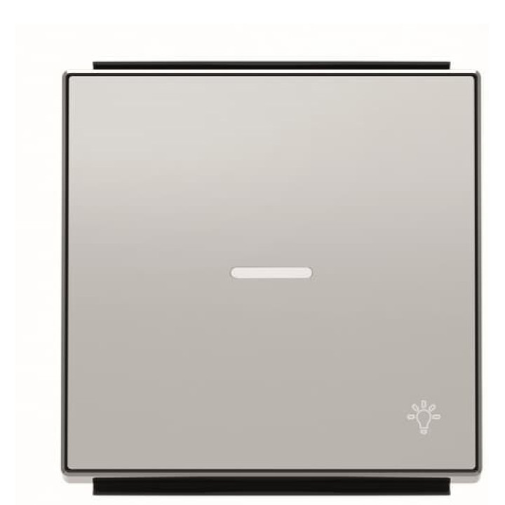 Клавіша вимикача ABB серія Sky 2CLA850440A1301 8504.4 PL із лінзою із символом «Світло» срібло · ABB · uk/klavisha-vimikacha-abb-sky-2cla850440a1301-85044-pl-iz-linzoy