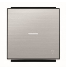 Клавіша вимикача ABB серія Sky 2CLA850440A1401 8504.4 AI з лінзою із символом «Світло» сталь