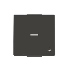 Клавіша вимикача ABB серія Sky 2CLA850440A1501 8504.4 NS із лінзою із символом «Світло» чорний оксамит