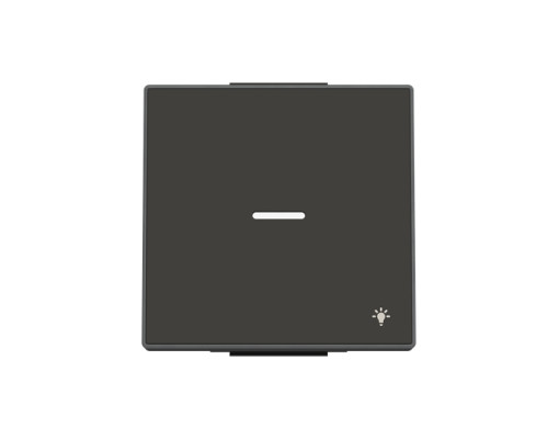 Клавіша вимикача ABB серія Sky 2CLA850440A1501 8504.4 NS із лінзою із символом «Світло» чорний оксамит