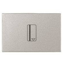 Однокнопковий картковий вимикач ABB Zenit 2CLA221410N1301 N2214.1 PL (срібло)