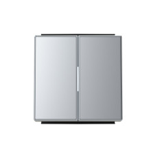 Подвійна клавіша ABB серія Sky 8511 PL срібло