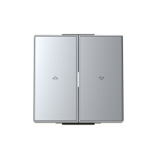 Подвійна клавіша жалюзі ABB серія Sky 2CLA854400A1301 8544 PL срібло