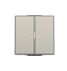 Подвійна клавіша жалюзі ABB серія Sky 2CLA854400A1401 8544 AI сталь