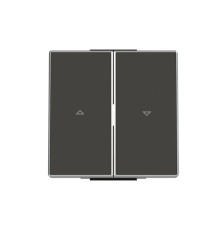 Подвійна клавіша жалюзі ABB серія Sky 2CLA854400A1501 8544 NS чорний оксамит