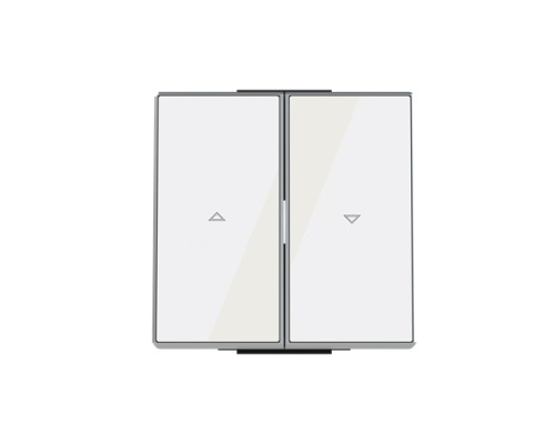 Подвійна клавіша жалюзі ABB серія Sky 2CLA854400A2101 8544 CB біле скло