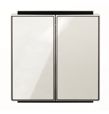 Подвійна клавіша вимикача ABB серія Sky 2CLA851100A2101 8511 CB біле скло