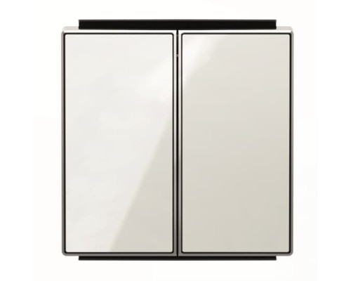 Подвійна клавіша вимикача ABB серія Sky 2CLA851100A2101 8511 CB біле скло