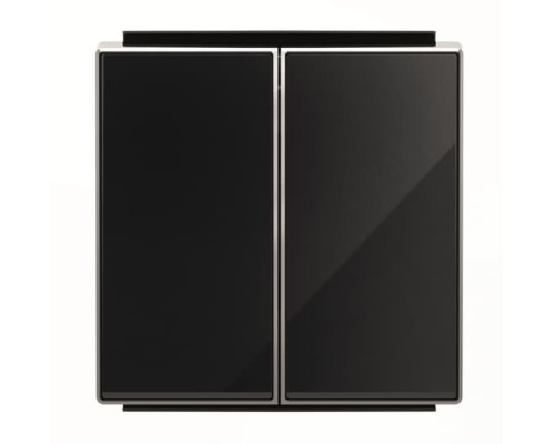 Подвійна клавіша вимикача ABB серія Sky 2CLA851100A2501 8511 CN чорне скло