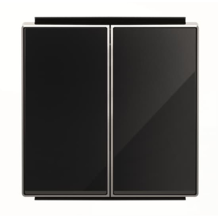 Подвійна клавіша вимикача ABB серія Sky 2CLA851100A2501 8511 CN чорне скло · ABB · uk/podvijna-klavisha-vimikacha-abb-sky-2cla851100a2501-8511-cn-c