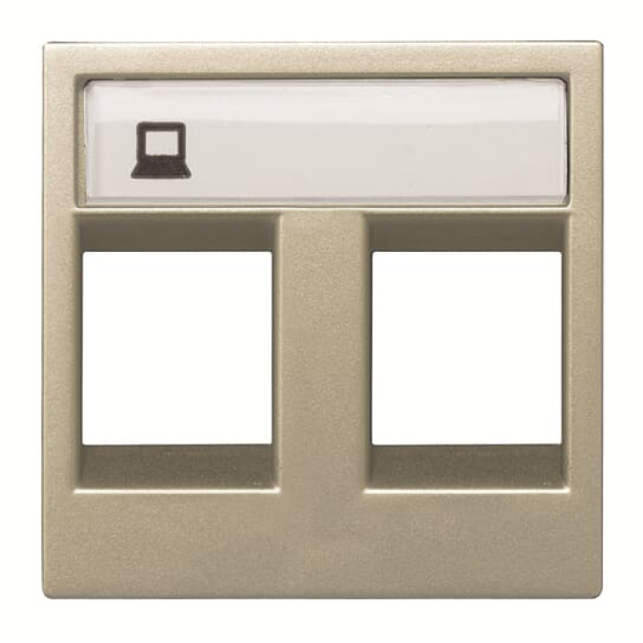 Подвійна центральна плата розетки ABB Zenit 2CLA221820N1901 N2218.2 CV (шампань) · ABB · uk/podvijna-tsentralna-plata-rozetki-abb-zenit-2cla221820n1901-n