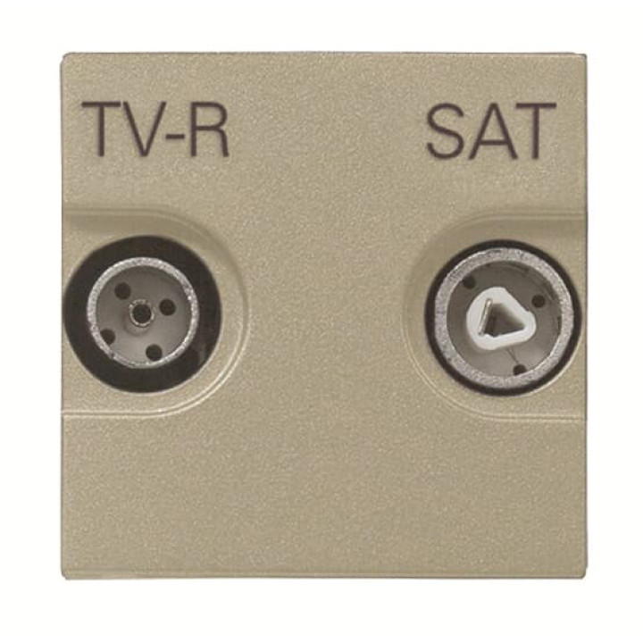 Прохідна TV-R SAT розетка ABB Zenit 2CLA225180N1901 N2251.8 CV (шампань) · ABB · uk/prohidna-tv-r-sat-rozetka-abb-zenit-2cla225180n1901-n22518-cv