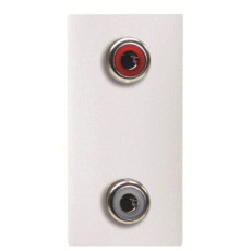 RCA розетка ABB Zenit 2CLA215520N1101 N2155.2 BL 1М (білий)