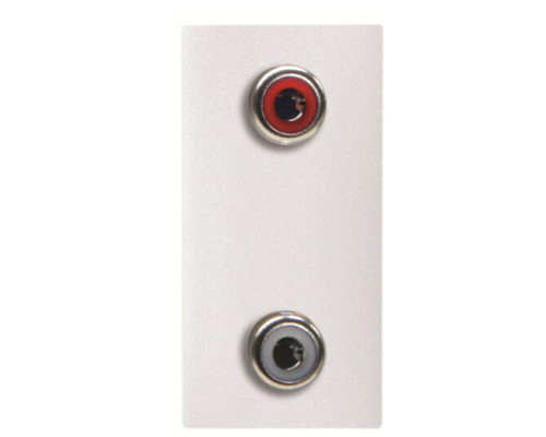 RCA розетка ABB Zenit 2CLA215520N1101 N2155.2 BL 1М (білий)