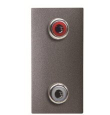 RCA розетка ABB Zenit 2CLA215520N1801 N2155.2 AN 1М (антрацит)