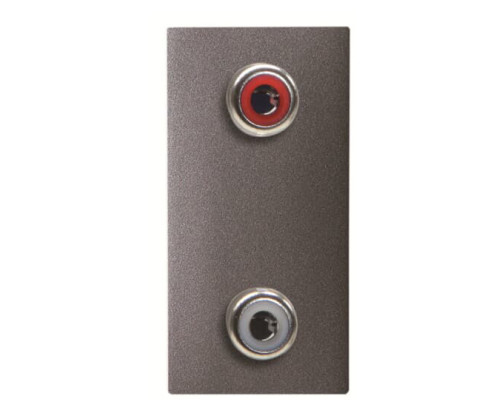 RCA розетка ABB Zenit 2CLA215520N1801 N2155.2 AN 1М (антрацит)
