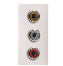 RCA розетка ABB Zenit 2CLA215530N1101 N2155.3 BL 1М (білий)