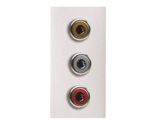 RCA розетка ABB Zenit 2CLA215530N1101 N2155.3 BL 1М (білий)