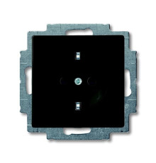 Розетка ABB Basic 55 2CKA002011A6142 20 EUC-95-507 із заземленням (чорний шато)