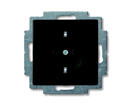 Розетка ABB Basic 55 2CKA002011A6142 20 EUC-95-507 із заземленням (чорний шато)