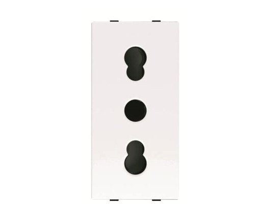Розетка ABB Zenit 2CLA213300N1101 N2133 BL італійський стандарт 1М (білий)