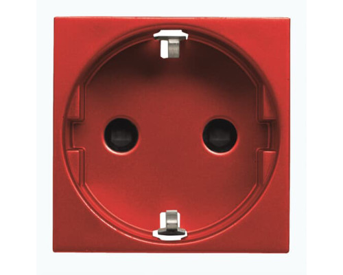 Розетка ABB Zenit 2CLA228800N7001 N2288 RJ із заземленням (червона)
