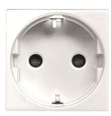 Розетка ABB Zenit 2CLA228860N1101 N2288.6 BL із заземленням та зі шторками (білий)