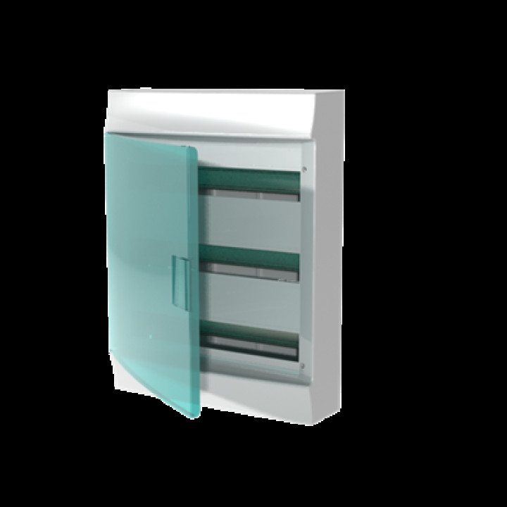 Щит ABB Mistral41W 54 модулів IP41 прозорі двері клеммник навісний (1SPE007717F1021) · ABB · uk/shit-abb-mistral41w-54-modulej-ip41-prozrachnye-dveri-klemmn