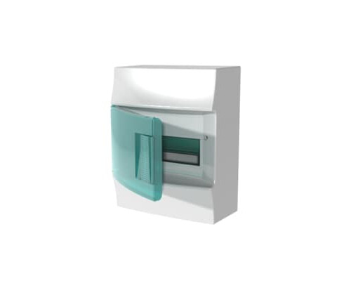 Щит ABB Mistral41W 8 модулів IP41 прозорі двері клеммник навісний (1SPE007717F0321)