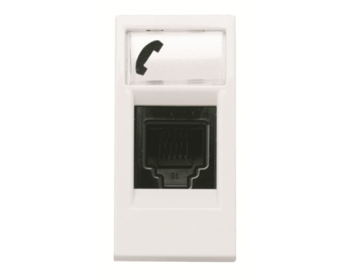 Телефонна розетка ABB Zenit 2CLA211760N1101 N2117.6 BL 1М (білий)