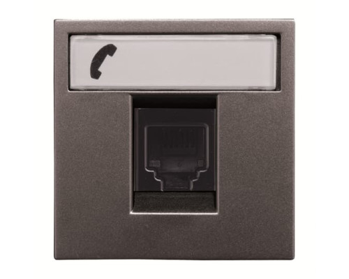 Телефонна розетка ABB Zenit 2CLA221760N1801 N2217.6 AN (антрацит)