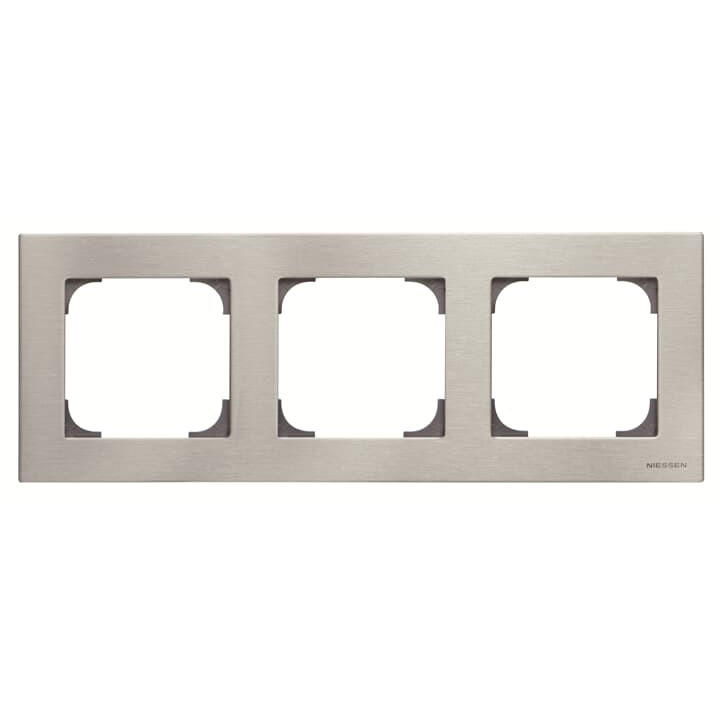 Тримісна рамка ABB серія Sky 2CLA857300A1401 8573 AI сталь · ABB · uk/trimisna-ramka-abb-sky-2cla857300a1401-8573-ai-stal