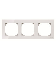 Тримісна рамка ABB серія Sky 2CLA857300A3001 8573 CB біле скло