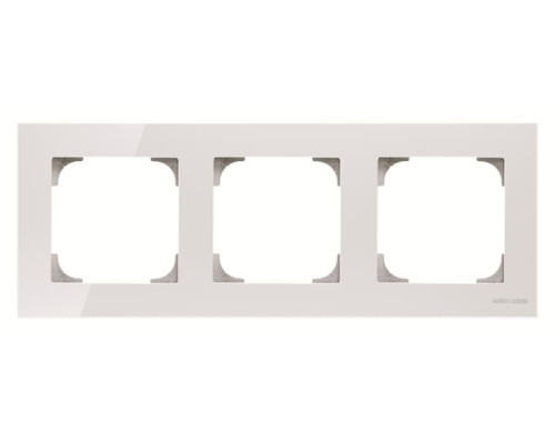 Тримісна рамка ABB серія Sky 2CLA857300A3001 8573 CB біле скло