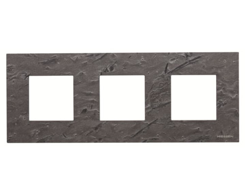 Тримісна рамка ABB Zenit 2CLA227300N2201 N2273 PZ (сланець)