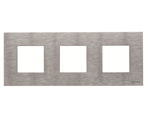 Тримісна рамка ABB Zenit 2CLA227300N4001 N2273 OX (сталь)